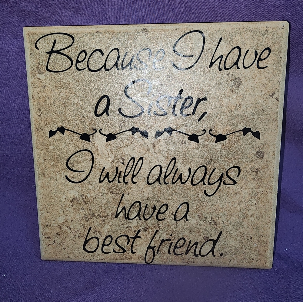Sister tile plaque